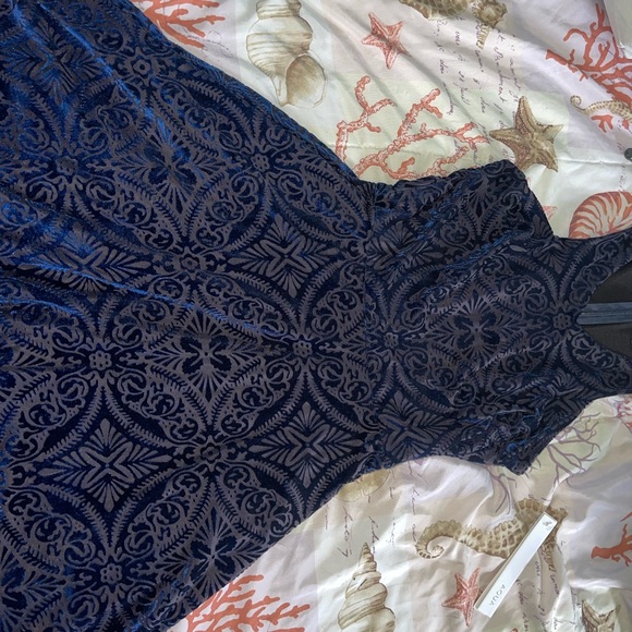 Brand new XS blue velvet dress - Picture 1 of 5